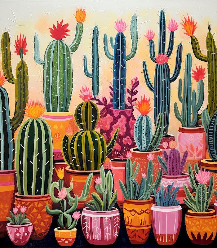 Diamond Painting Cactus Full Square/Round Embroidery Landscape Mosaic Rhinestone Pictures Cross Stitch Kits Decor Gift