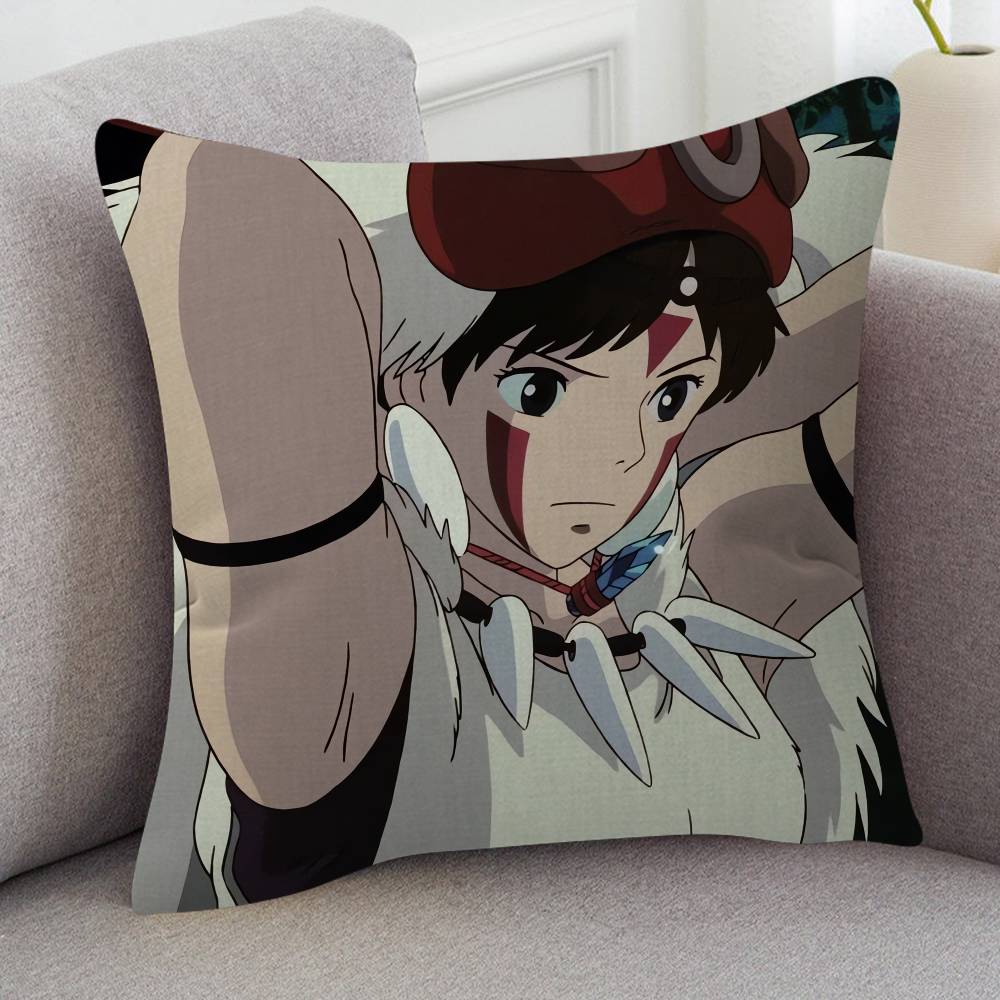 Anime Princess Mononoke Pillow Case Soft Double Sided Print Sofa Cushion Cover Throw Pillow Covers