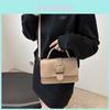 Chic Pu Small Square Handbag For Women Stylish Street Trend Shoulder Bag