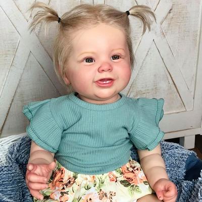 BZDOLL Lifelike 60 CM 24 Inch Reborn Baby 3D-Paint Skin Soft Vinyl For Girl Realistic Princess Toddler Art Doll With Vascular Vein