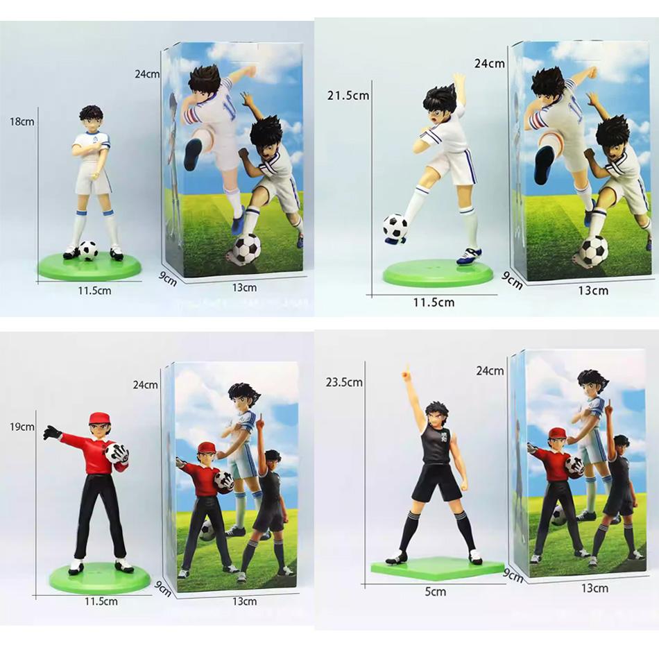 18cm Captain Tsubasa Animation Figure Ozora Tsubasa Action Figures Hyuuga Kojirou/Wakabayashi Genzou Figurine Collector Miniature Playthings