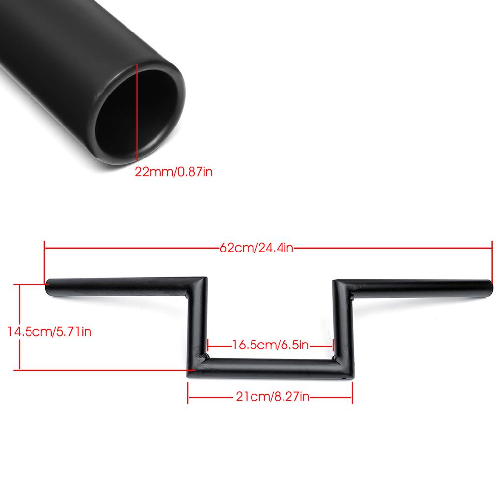 Guidon Moto Universel Z - 25mm Pour Chopper Bobber Cafe Racer