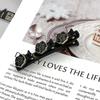 Double Layer Braided Hair Clip Vintage Rhinestone Faux Pearl BlackHairpin Barrette Elegant Hair Accessories Styling Tool Braider
