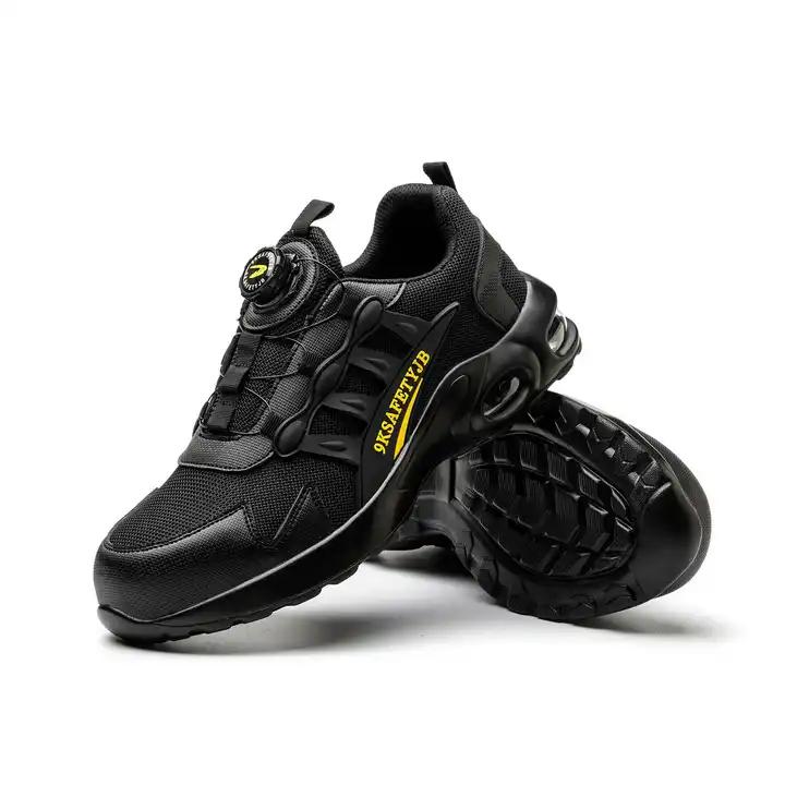 Buty ochronne męskie z niestandardowym logo, ze stalowym noskiem, antyprzebiciowe, sneakersy, oryginalny przycisk obrotowy, sportowe buty bezpieczne