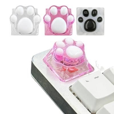 Lovely Cat Claw Resin Keycap for Mechanical Keyboard with Backlights Computer Keyboard Keycaps Replaces