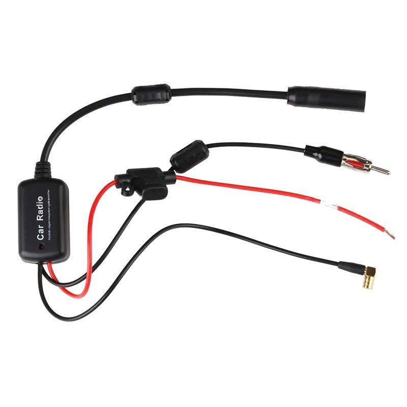 FM/DAB/FM/AM Radio Antenna Signal Amplifier 12V Car Mounted Radio Receiver Amplifier