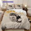 Johnny Hallyday Retro Records bedding, duvet cover, pillowcase, home decoration, birthday gift (1 * duvet cover+2 * pillowcase, coreless)