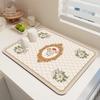 Kitchen Countertop Draining Mat Diatomaceous Earth Water Absorption Foot Mat Bathroom Non-Slip Floor Mat Rubber Soft Mat