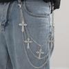 Cross-Border Hip-Hop Punk Star Pendant Tassel Metal Waist Chain