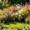 Erdspieß Vintage Rostiger Kornblumen-Spieß, 24 Zoll Metall Künstlerische Drahtkunst Natürliches Eisen Texturierte Dekoration, Rustikale Gartenskulpturen für Rasenflächen