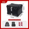 55L/65L/80L/100L Aluminum Motorcycle Tail Box Universal Rear Luggage Trunk Fit for Honda Suzuki Kawasaki Yamaha BMW KTM Ducati