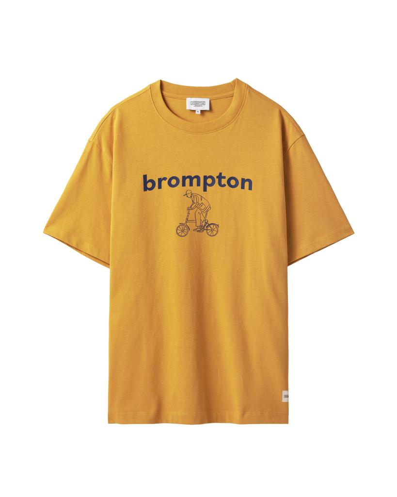 BROMPTON LONDON Cycling Graphic T-Shirt - Yellow (P242Uts413)