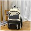 Korean Version Ins New Highvalue Collegestyle Contrasting Backpack, Casual and Lightweight Largecapacity Backpack for Junior High School Students