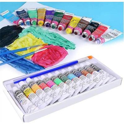 12Colors Acrylic Paint Color Set Acrylics Pigments Pigment For Artists Ceramic Stone Wall Craft Paints Diy Handmade Accessories