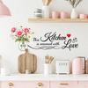 Simple English Love Words Kitchen Sticker Can Be Removed As A Removable Decoration for The Bedroom and Kitchen Walls.