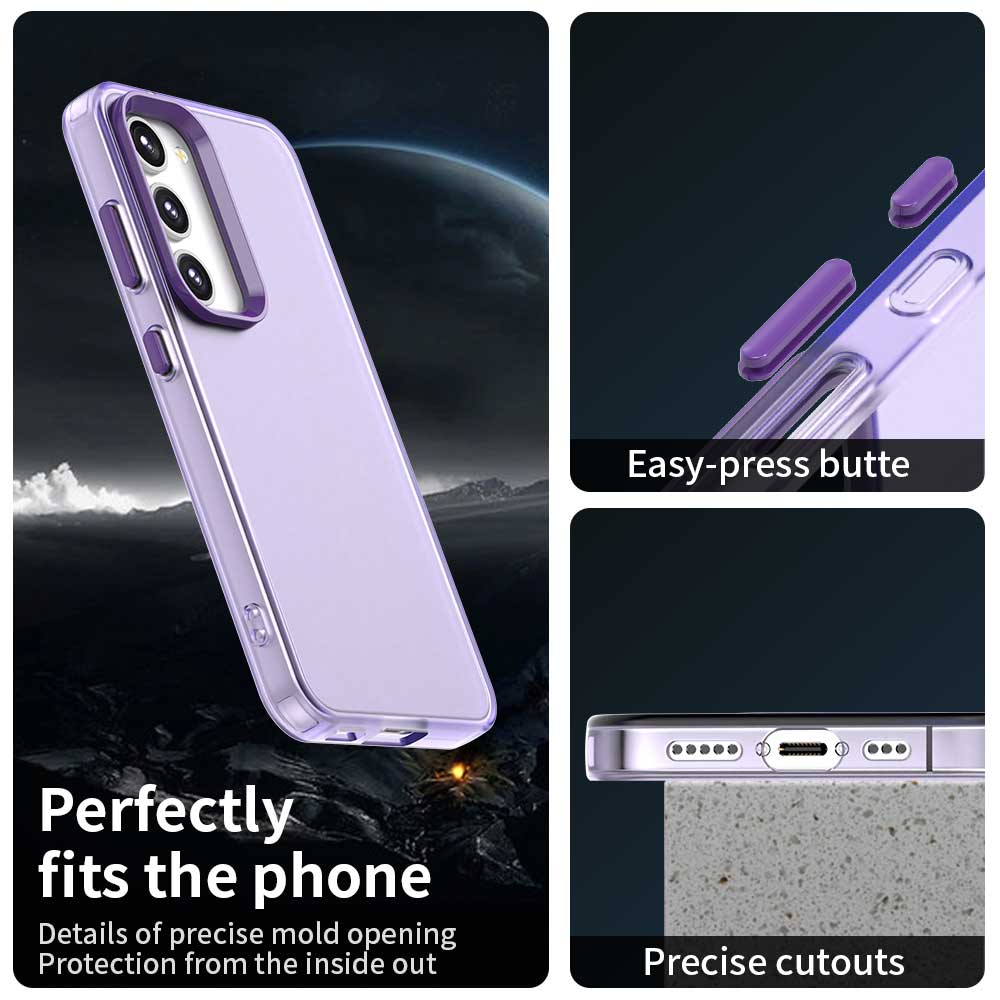 For Samsung Galaxy S23+ Case PC+TPU+PET Matte Anti-Drop Phone Back Cover
