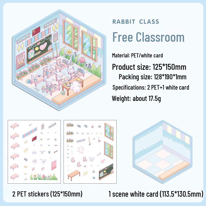 Yuezhen Dreamland 3D Cartoon Landscape Stickers for Kids