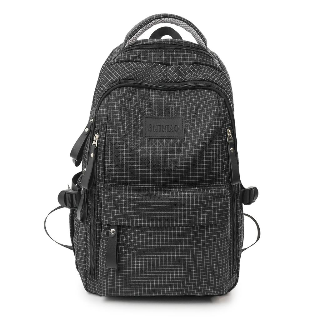 Schoolbag1011 New Schoolbag Female College Student Solid Color Large Capacity Backpack Multi-layer Junior High School High School Student Backpack