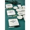 Luxury Ceramic Tile Authentic Clear 14 Piece Breakfast Set For 6 People