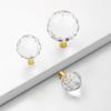 Brass Crystal Marble Handle European Light Luxury Diamond Light Ball Drawer Cabinet Wardrobe Door Handle