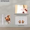 2D Cartoon Western Cowboy Running Horse Pattern Ear Jewelry Dangle Earring Daily Outfits Party Accessories Perfect Gift for Family/ Friends