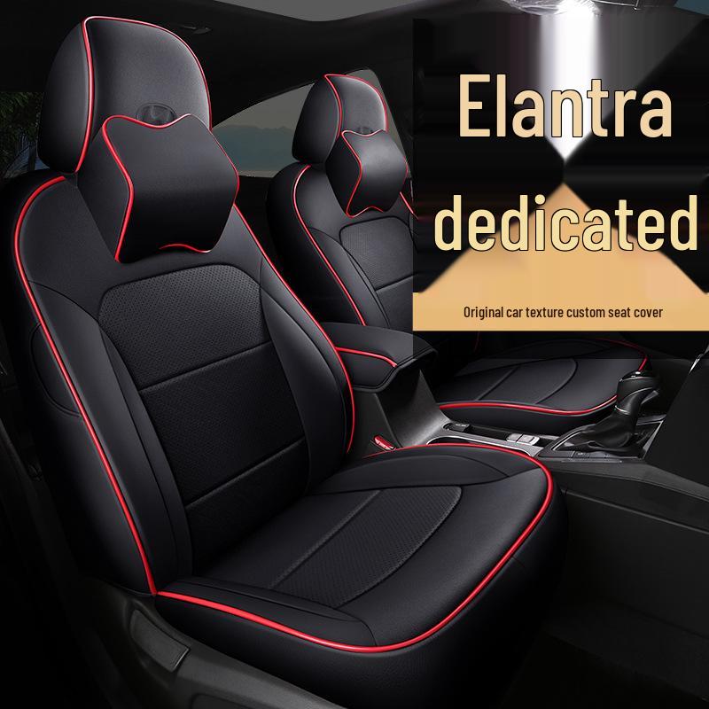 OMN Custom Full-Cover Sports Leather Seat Cover for Modern Elantra - All Seasons