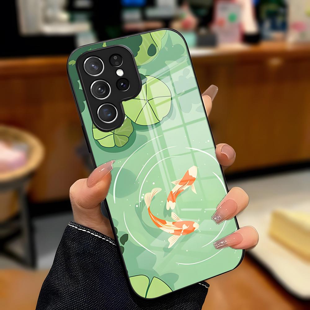 

Funny Goldfish Phone Case For Samsung A25 A13 A33 5G A54 A36 A35 A56 A52 A14 Shockproof Glass Cover Samsung A36