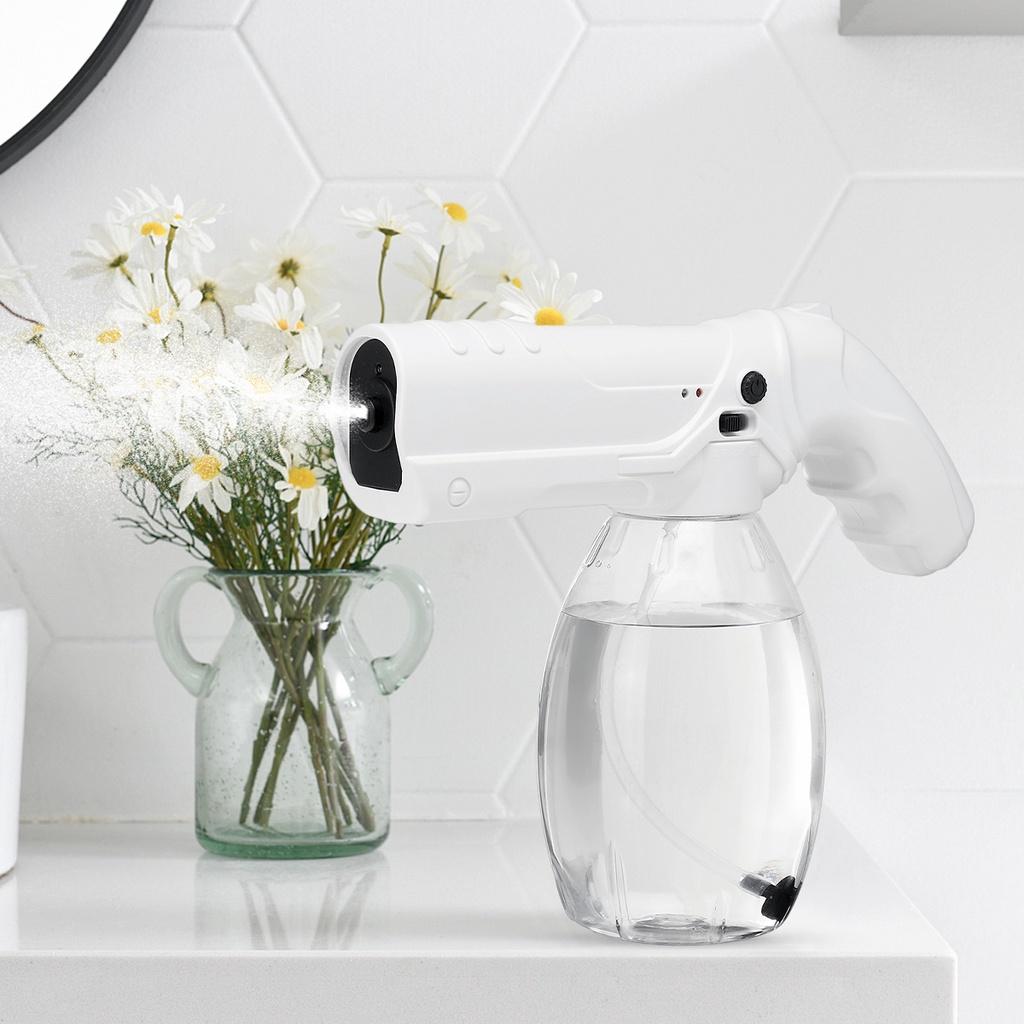 800ML USB Wireless Electric Spray Guns Atomization Disinfection Guns 1200Mah Rechargeable Alcohol Handheld Cleaning Tools White
