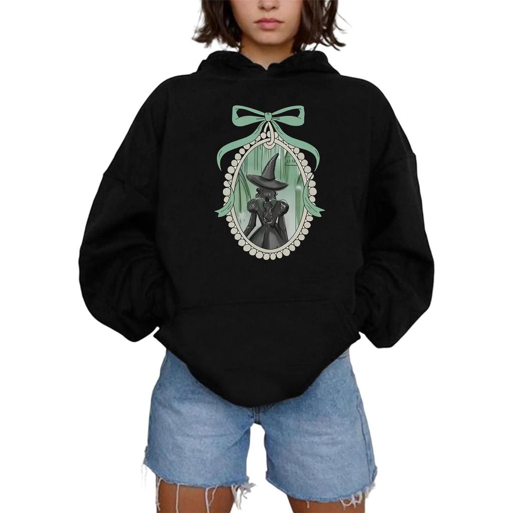 Damen Modisches Lässiges Kapuzen-Langarm-Sweatshirt mit Aufdruck