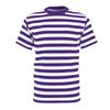 Purple & White Striped T-Shirt Team Colors Striped Shirt Retro Striped T-Shirt
