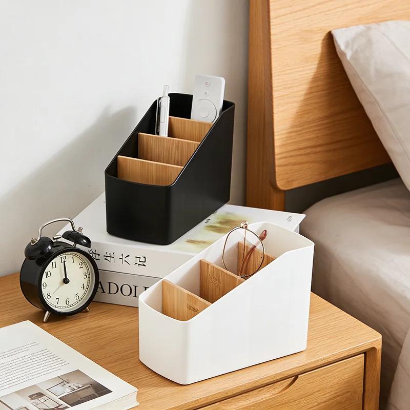Remote Control Organizer TV Remote Holder For Table Multipurpose Desktop Storage Box Bedroom Living Room Organizer