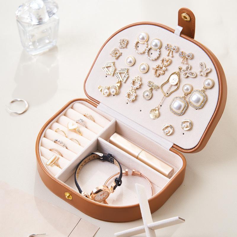 New High-end Jewelry Box Necklace Bracelet Earrings Compact Portable Jewelry Box Jewelry Waterproof Moisture-proof Storage Box
