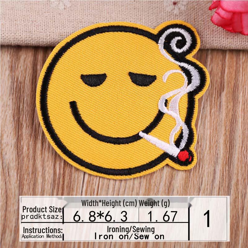 Вышитая нашивка Yixiu Horror Emoji — украшение для одежды своими руками