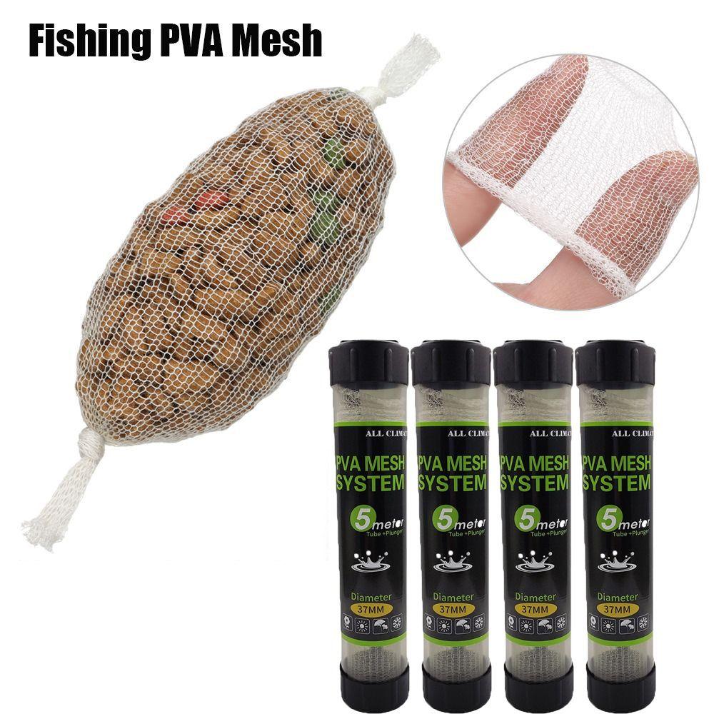 Soluble Bait Wrap Bag Fishing Lures Refill Net Fishing Accessories PVA Lure Mesh Portable for 5/10M 18/25/37MM