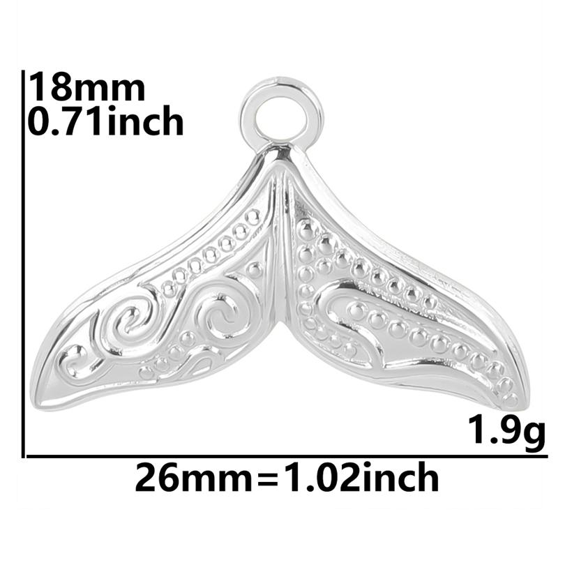 

6pcs Different Bone Tail Fish Charm Ocean Animal Pendants Stainless Steel Charms For Jewelry Making Supplies Handmade Materials