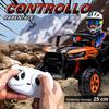 Electric Car for Kids 3-8 Years 24V 2-Seater, Dual Motor, Remote Control and Soft Start, Orange