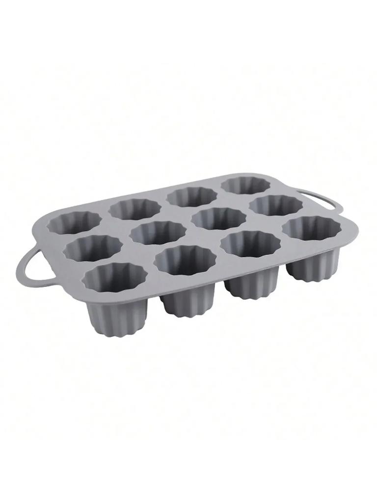 Silicone Muffin Pan Cup Cake Mold, 12 Cups Non-stick Baking Molds with Handle for Making Muffin Cakes Tart Kitchen  Accessories