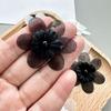 30PCS Handmade Flower Patches Pearls Clothes Patches Hairpin Organza Flowers Applique  Handicraft