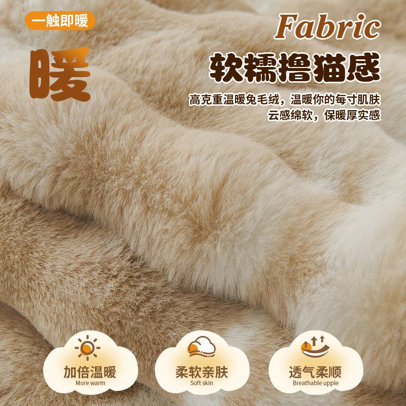 Gradual Change Tutu Velvet Sofa Cushion  New Autumn And Winter Plush Thickened Sofa Seat Cushion Sofa Cover Cloth Towel Cross-Border