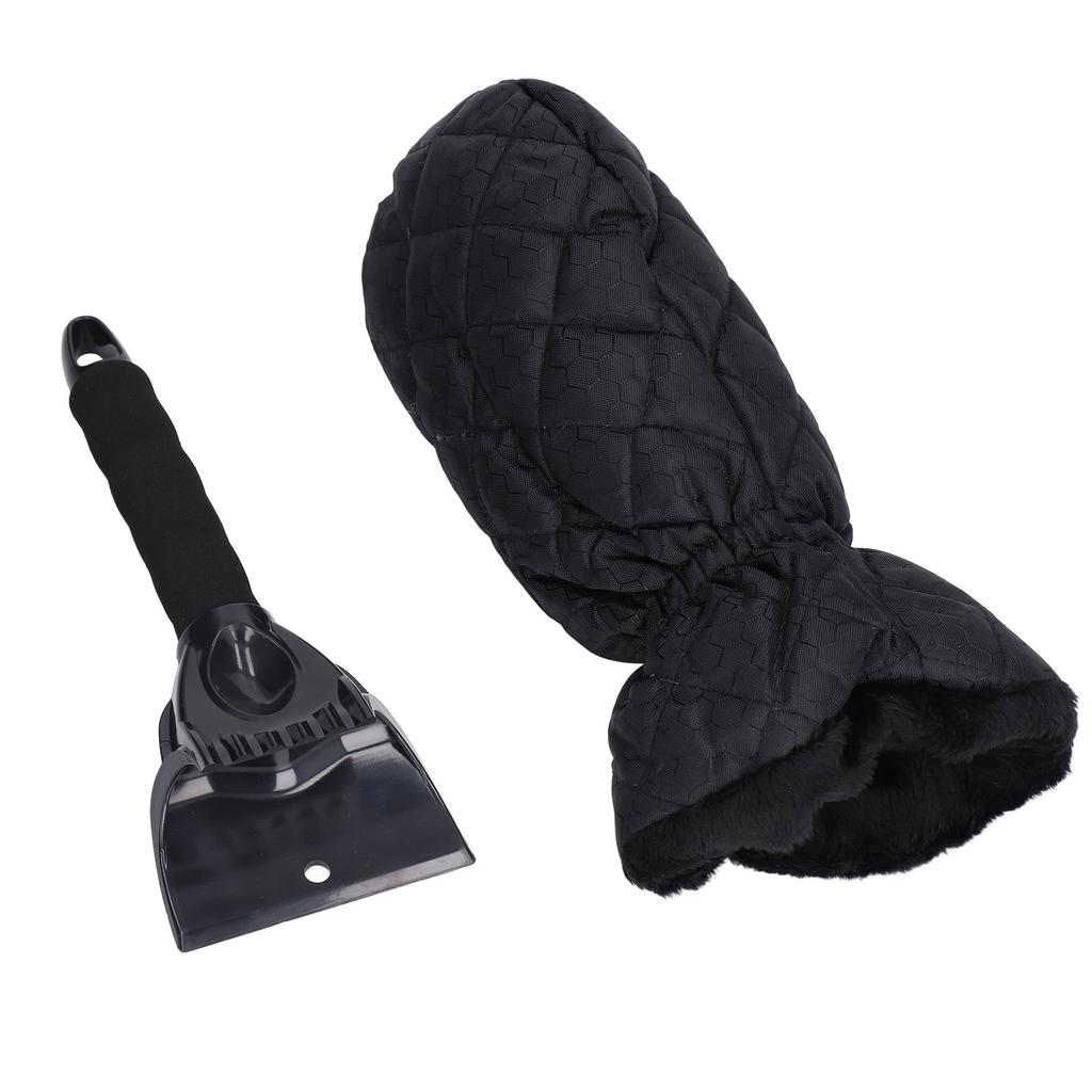 Waterproof Ice Scraper Mitt 2 in 1 Design Elastic Band Design Easy to Hold Convenient Cold Proof