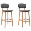 Day and Night - Day and Night Kitchen Stools 2 Units Dark Gray Fabric