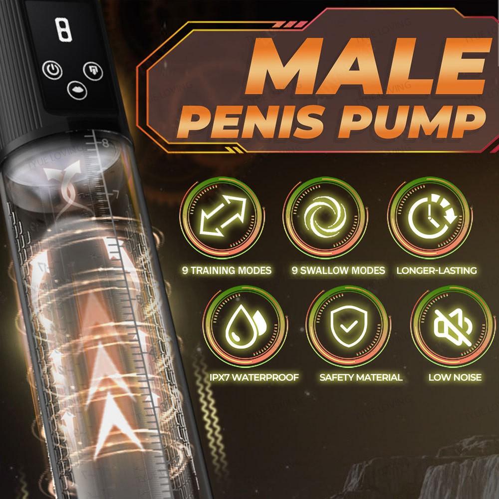 Men's Personal Electric Penis Enlargement Vacuum Pump for Safe Cock Enlarger Ed Pump Sex Toys for Men Masturbator Dick Pump