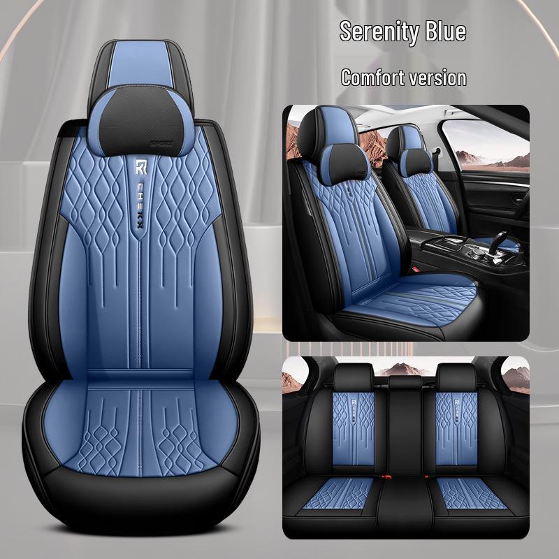 Universal Full Coverage Car Seat Cover - Breathable, Wear-Resistant, Perforated, High-End Cushion for All Seasons
