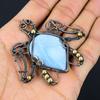 Turtle Owyhee Opal Pendant Copper Wire Wrapped Pendant Owyhee Opal Gemstone Handmade Pendant Jewelry Owyhee Opal Jewelry Anniversary Gifts