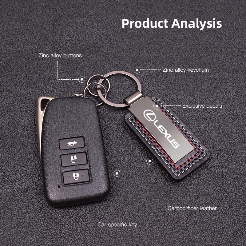 Lexus Logo Zinc Alloy Key Chain Car Personalized Keychain For Lexus FSPORT LBX NX RX 350h 450h ES UX 300e GS GX IS LS LX CT LC
