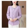 Women Literary Retro Embroidered Cotton Long Sleeve Shirt