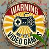 Pc Warning Sign Suitable for Home Garage Cave HeavyDuty Metal Caution Decoration Durable IndoorOutdoor Warning Label