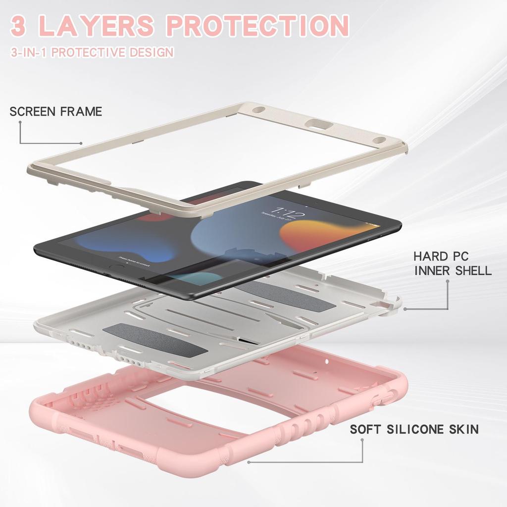 Protective Cover for iPad 10.2-inch Tablet: All-inclusive Shockproof Stand Shell