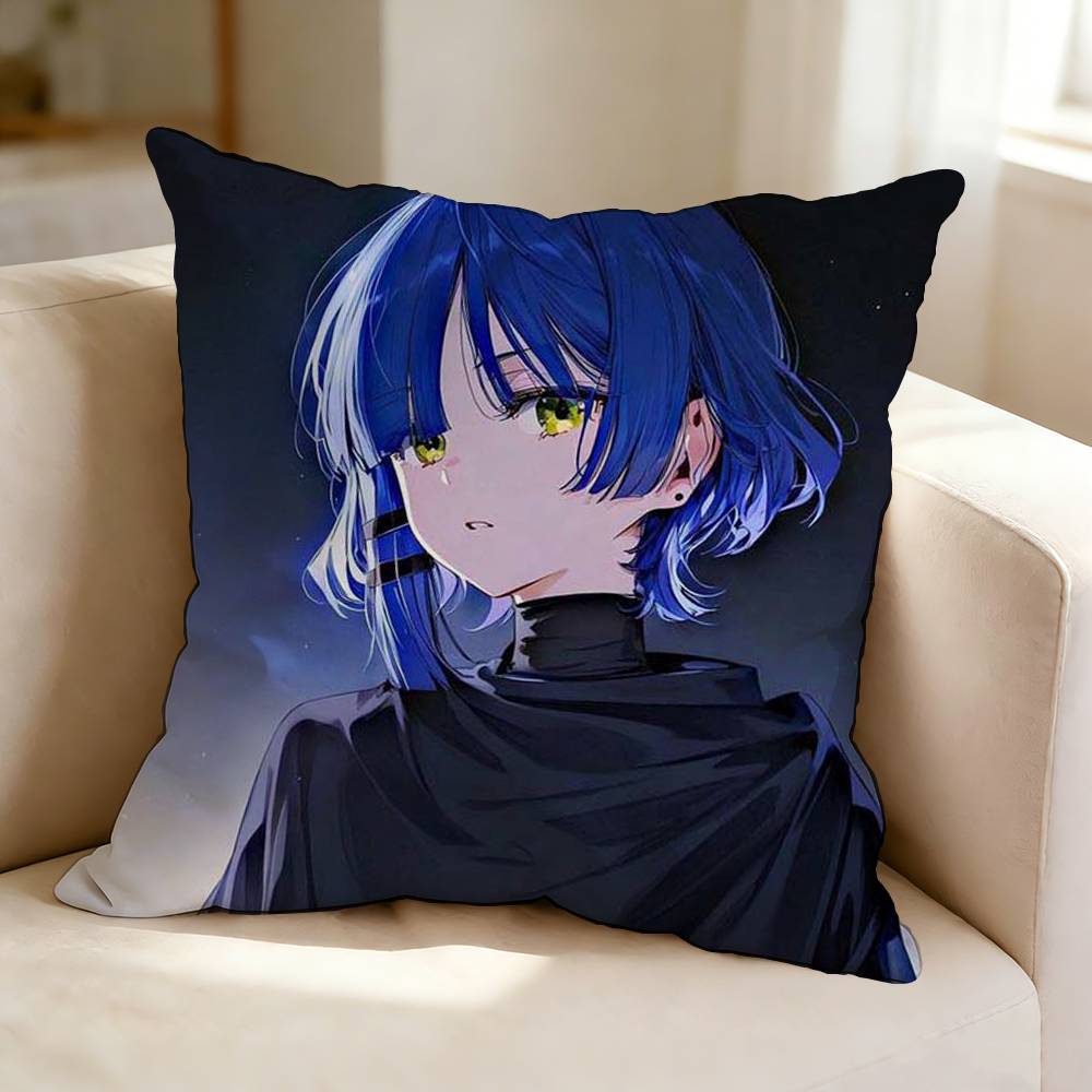 B-Bocchi the Rock Cute R-Ryo Yamada Square Double-Sided printed Pillow Case Bedroom Bedside Pillow Sofa Cushion Cover