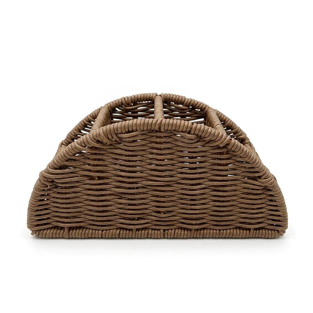 

Multi-Use Weaving Storage Basket Plastic Brown Grey Woven Basket Small Grids Weave Pattern Organizer Basket Desk Organizer серый